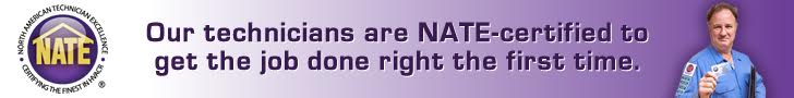 Our technicians are NATE-certified to get the job done right the first time