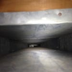 Air duct after cleaning, dust and debris removed