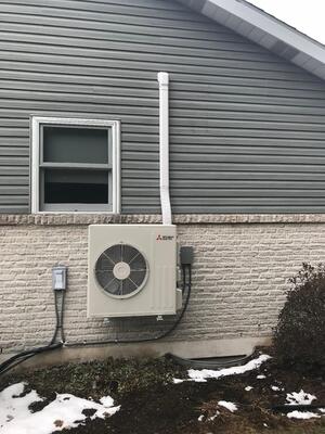 Outdoor condenser unit for a ductless panel in Zionsville PA