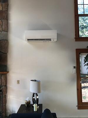 Ductless panels eliminate hot spots in an A-frame home in the Poconos
